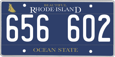 RI license plate 656602