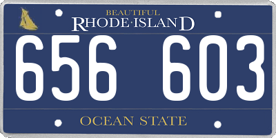 RI license plate 656603