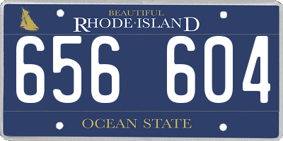 RI license plate 656604