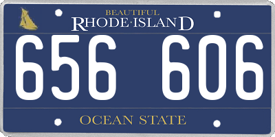 RI license plate 656606