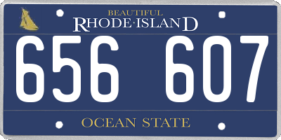 RI license plate 656607