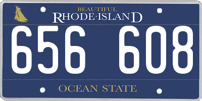 RI license plate 656608