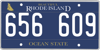 RI license plate 656609