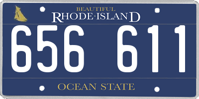 RI license plate 656611