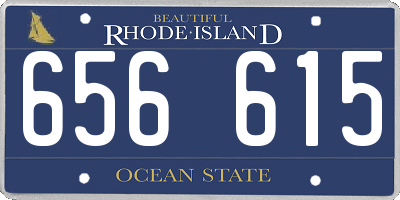 RI license plate 656615