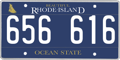 RI license plate 656616