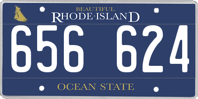 RI license plate 656624
