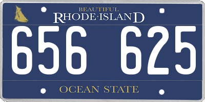 RI license plate 656625
