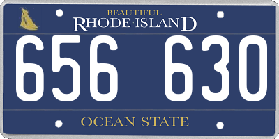 RI license plate 656630