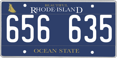 RI license plate 656635