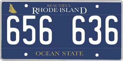 RI license plate 656636