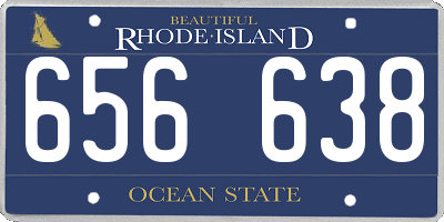 RI license plate 656638