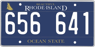 RI license plate 656641