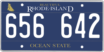 RI license plate 656642