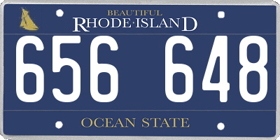 RI license plate 656648