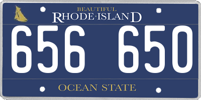 RI license plate 656650