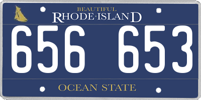 RI license plate 656653