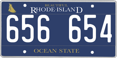 RI license plate 656654