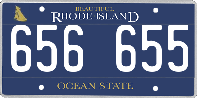 RI license plate 656655