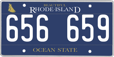 RI license plate 656659