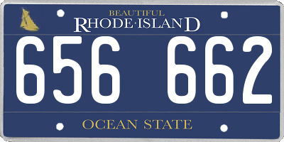 RI license plate 656662