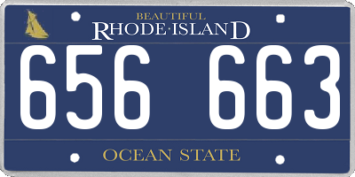 RI license plate 656663