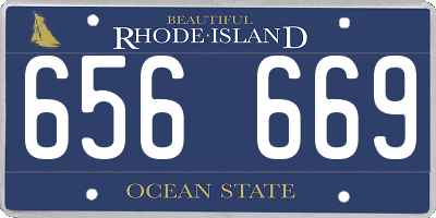 RI license plate 656669
