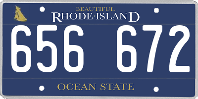 RI license plate 656672