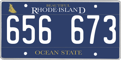 RI license plate 656673