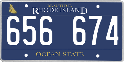 RI license plate 656674