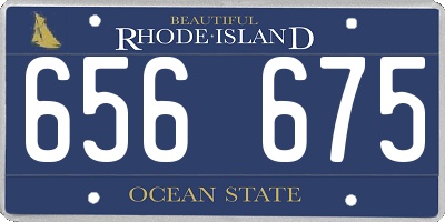 RI license plate 656675