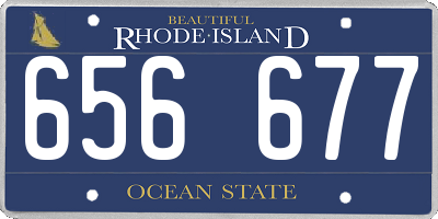 RI license plate 656677