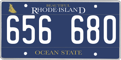 RI license plate 656680