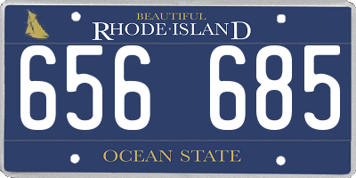 RI license plate 656685
