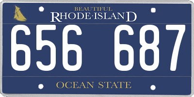 RI license plate 656687