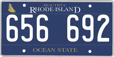 RI license plate 656692