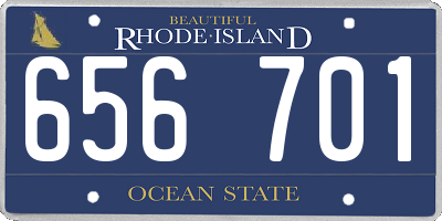 RI license plate 656701