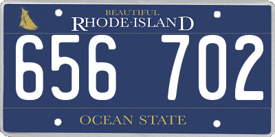 RI license plate 656702