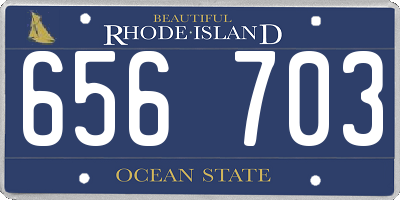 RI license plate 656703