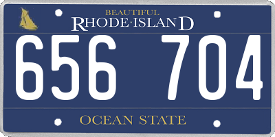 RI license plate 656704
