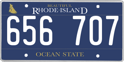 RI license plate 656707