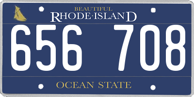 RI license plate 656708