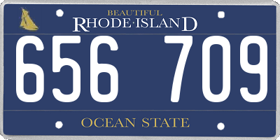 RI license plate 656709