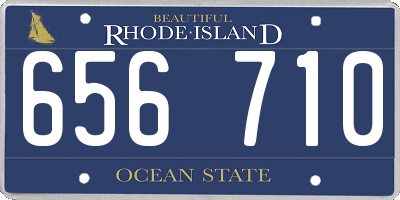 RI license plate 656710