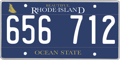 RI license plate 656712