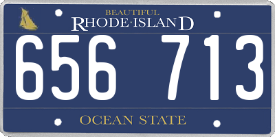 RI license plate 656713