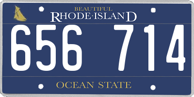 RI license plate 656714