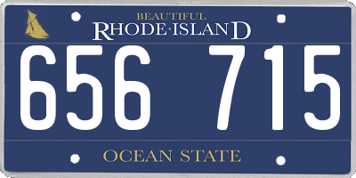 RI license plate 656715