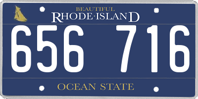RI license plate 656716