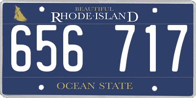 RI license plate 656717
